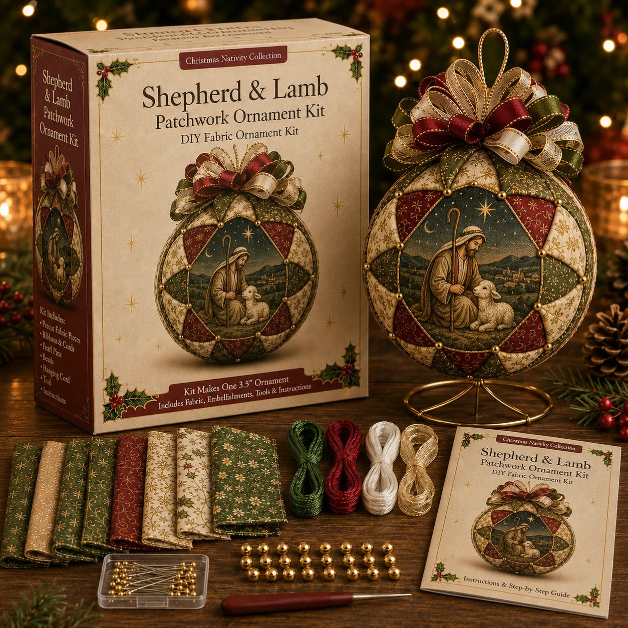 Christmas Nativity Patchwork Ornament DIY Kit