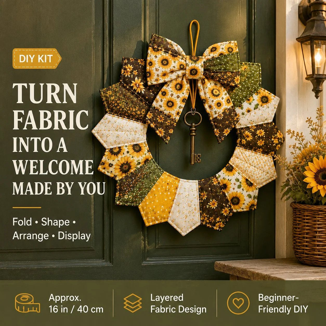 Beginner-Friendly DIY Seasonal Patchwork Wreath Kit Collection