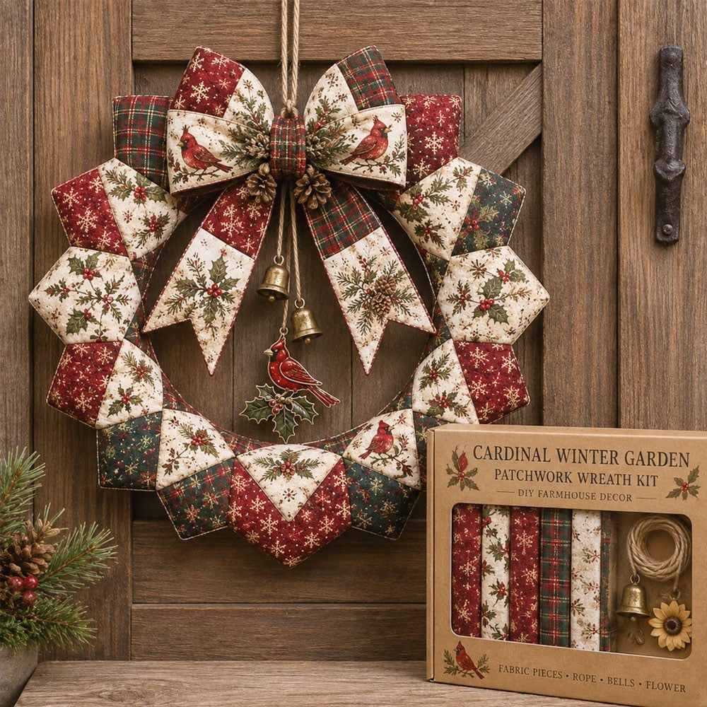 Beginner-Friendly DIY Seasonal Patchwork Wreath Kit Collection