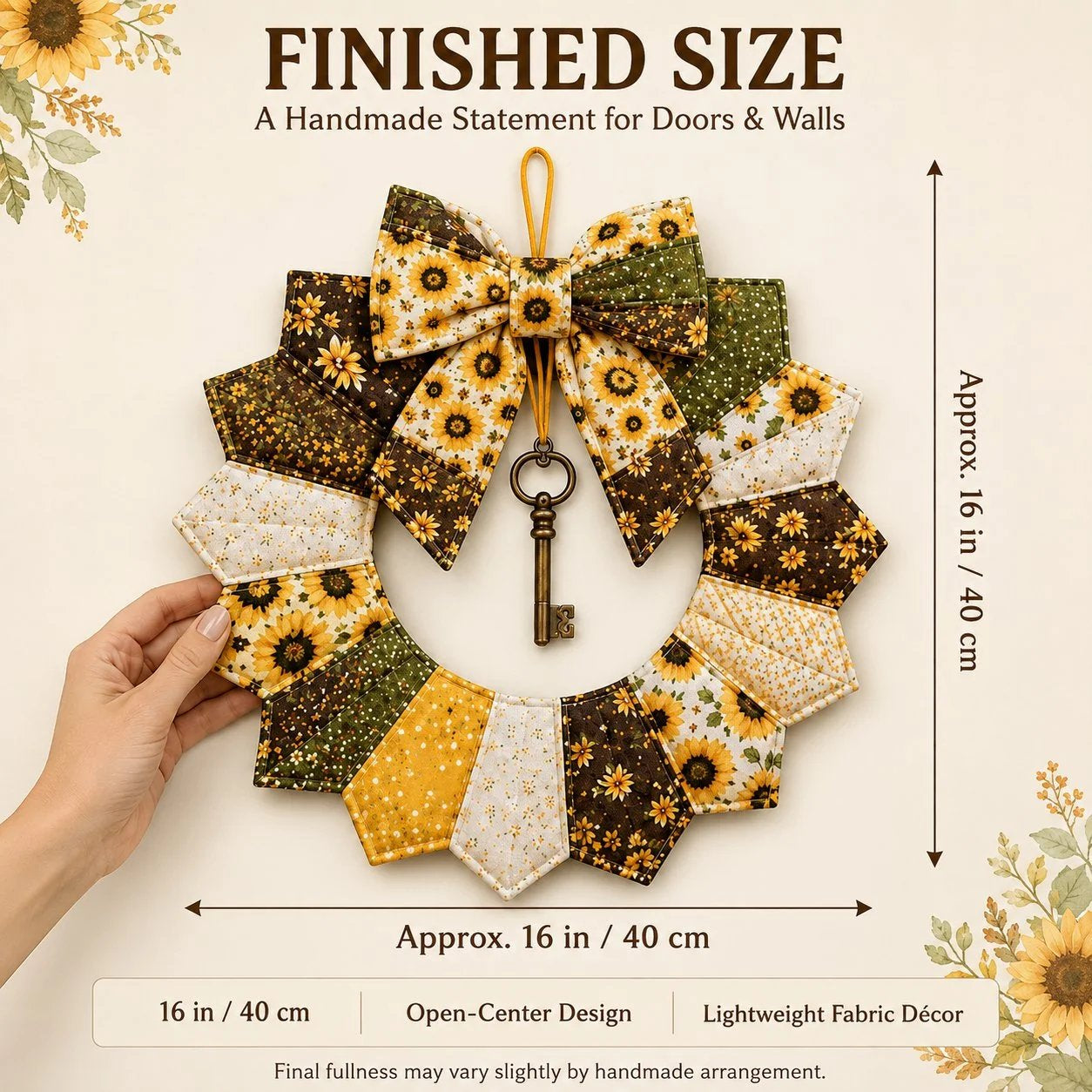 Beginner-Friendly DIY Seasonal Patchwork Wreath Kit Collection