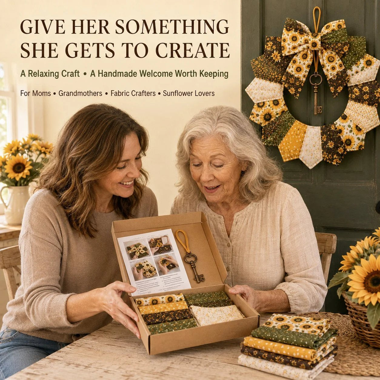 Beginner-Friendly DIY Seasonal Patchwork Wreath Kit Collection
