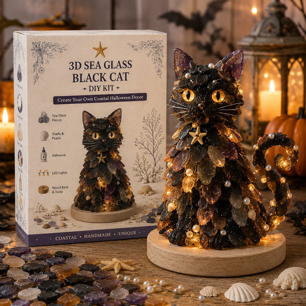 Beginner-Friendly DIY Lighted Sea Glass Halloween Character Kit Collection
