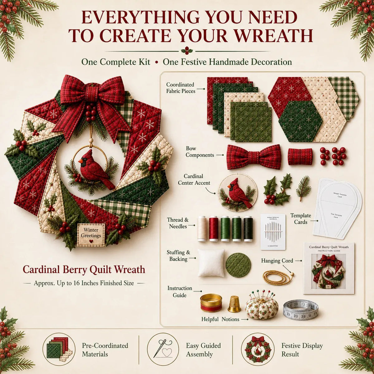 Beginner-Friendly DIY Christmas Fabric Wreath Kit Collection