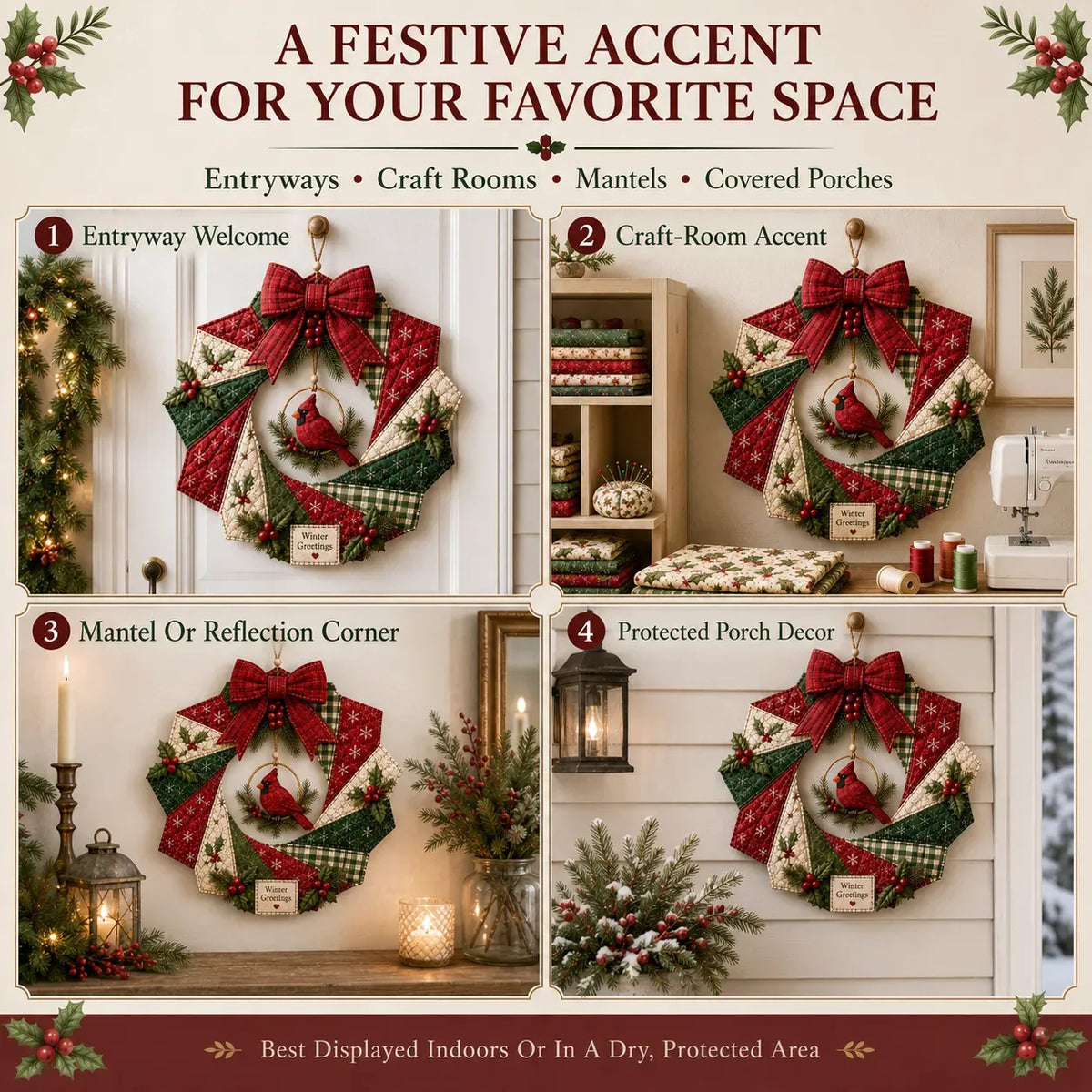 Beginner-Friendly DIY Christmas Fabric Wreath Kit Collection