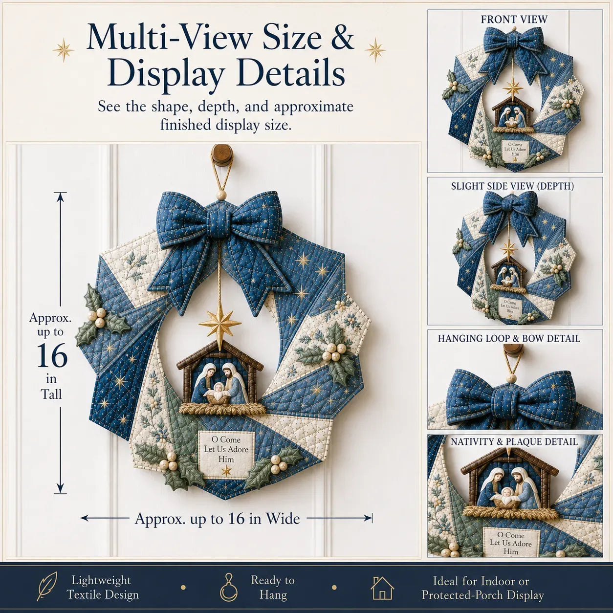 Beginner-Friendly DIY Christmas Fabric Wreath Kit Collection