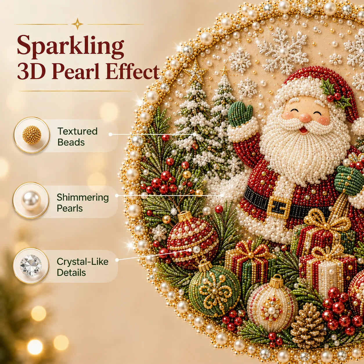 Four Seasons & Holiday Pear-Fading Pearl Beads DIY Handmade Seasonal Decor