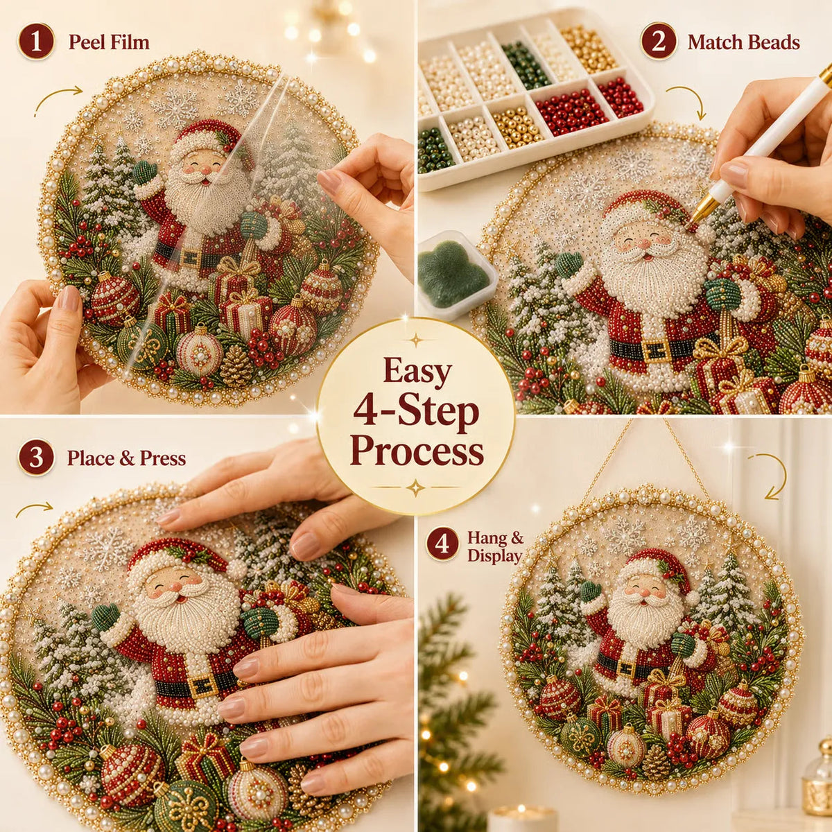 Four Seasons & Holiday Pear-Fading Pearl Beads DIY Handmade Seasonal Decor