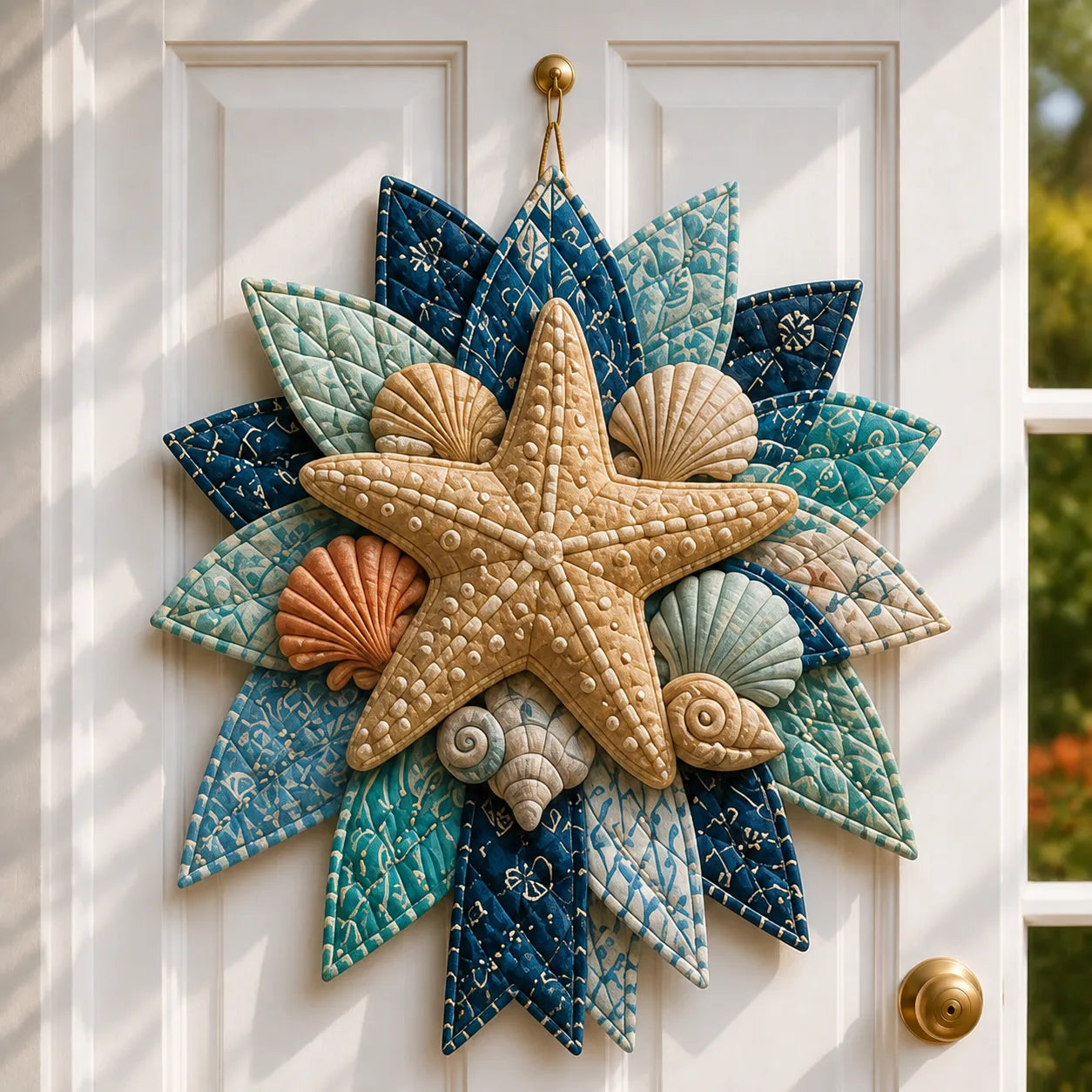 Coastal Quilted Ocean Wreath DIY Sewing Kit