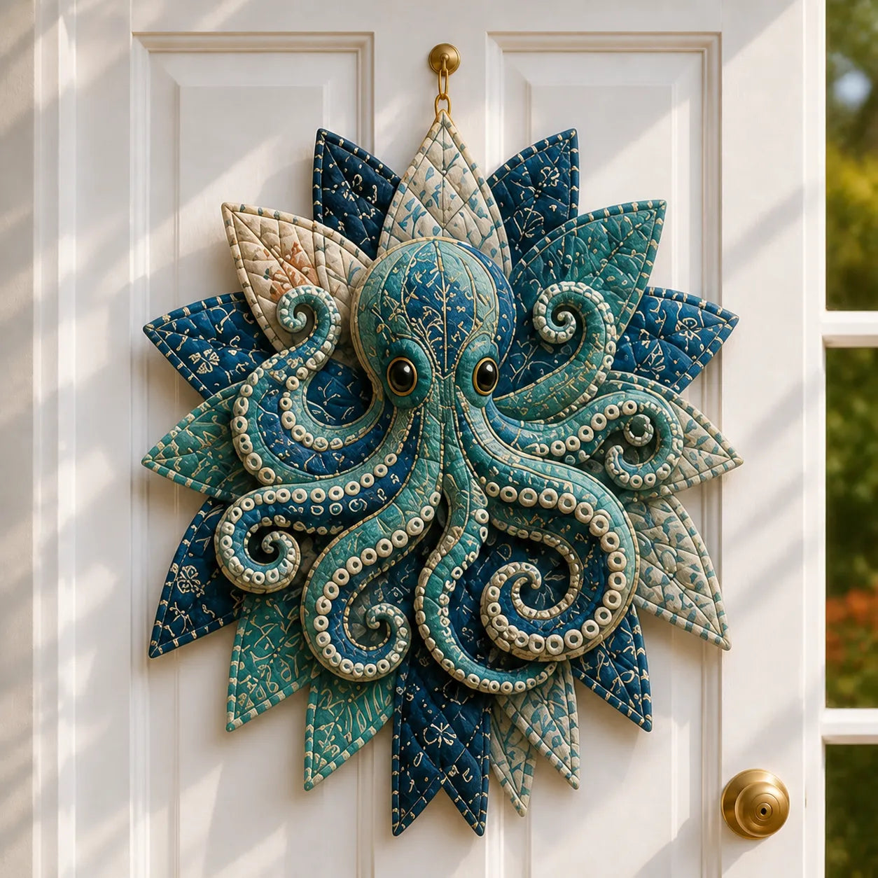 Coastal Quilted Ocean Wreath DIY Sewing Kit