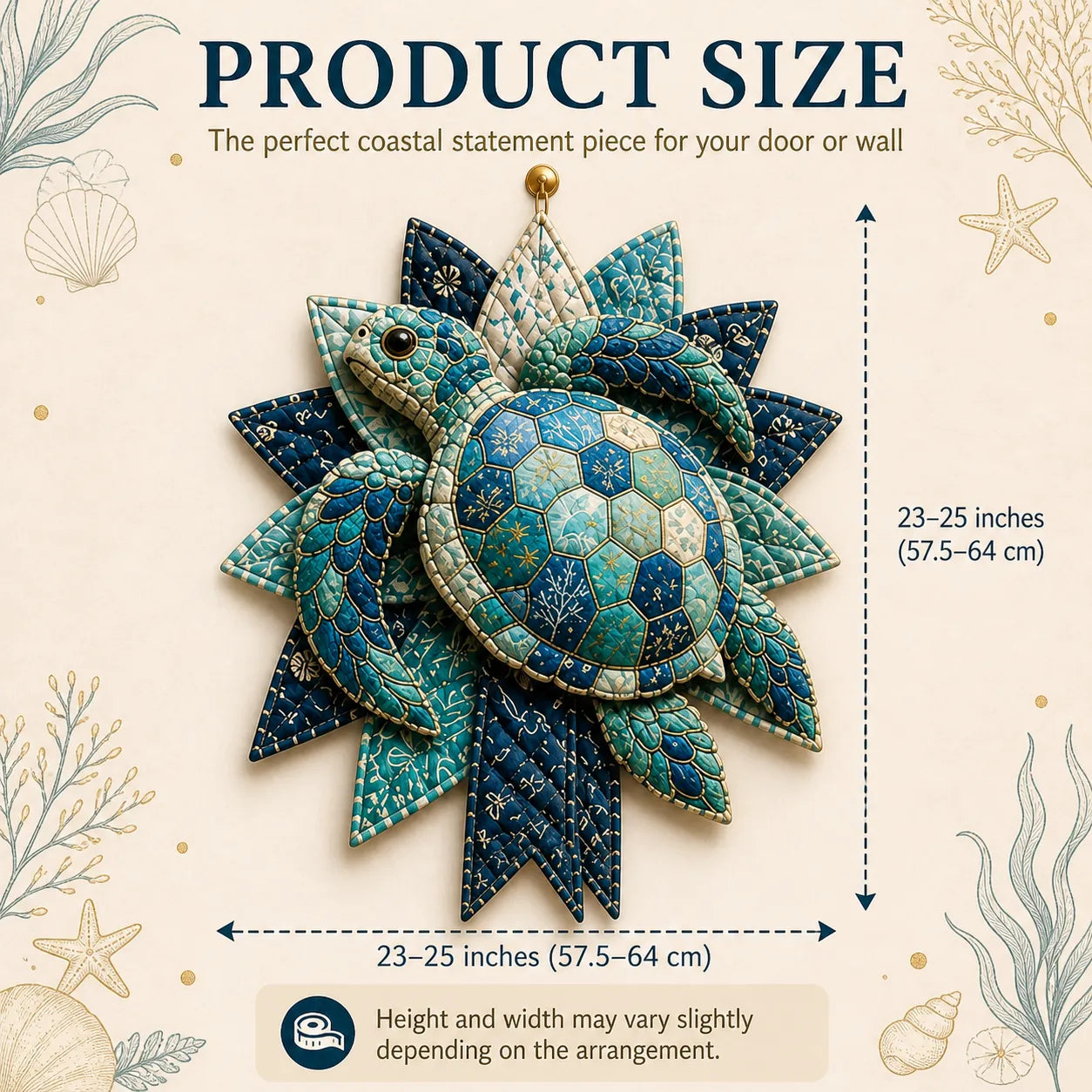 Coastal Quilted Ocean Wreath DIY Sewing Kit