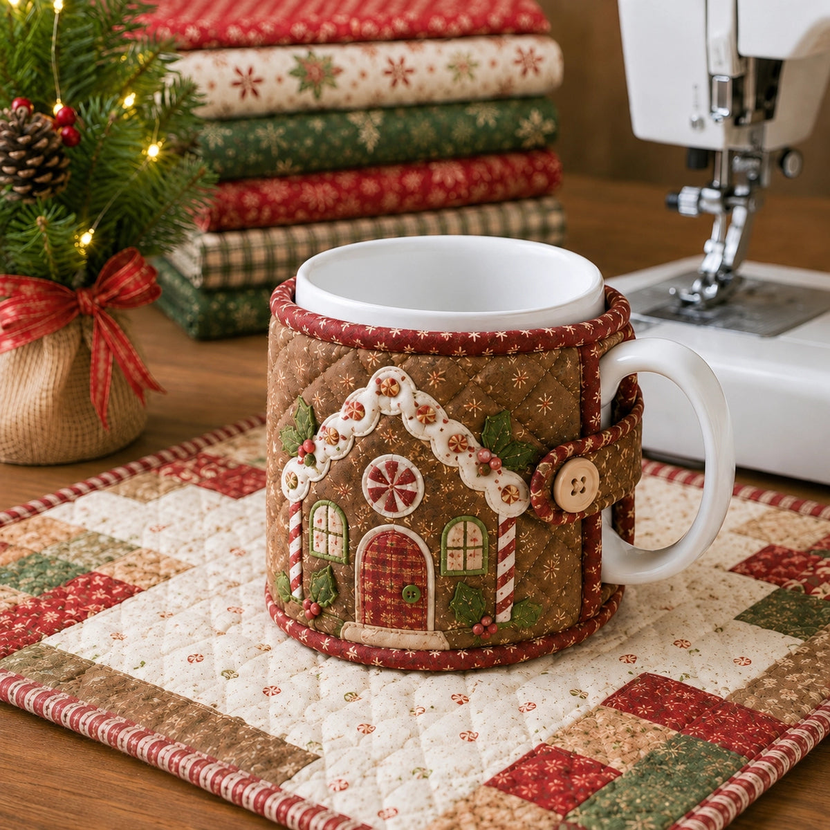 Christmas Quilted Mug Cozy Sewing Kit