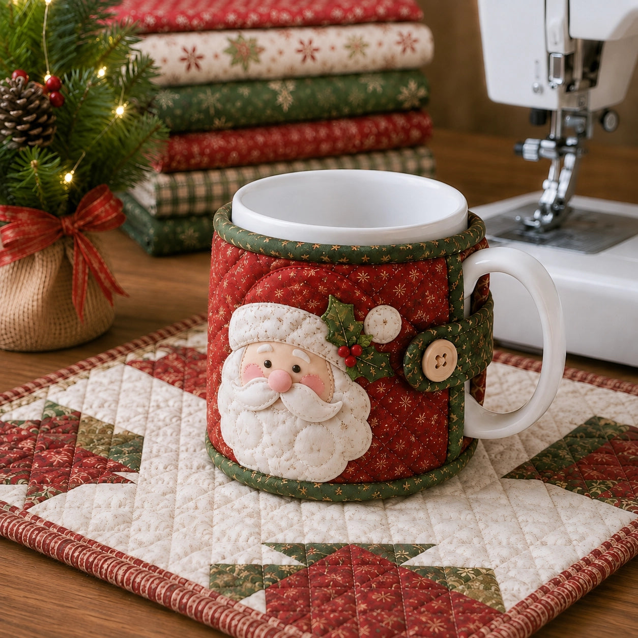 Christmas Quilted Mug Cozy Sewing Kit