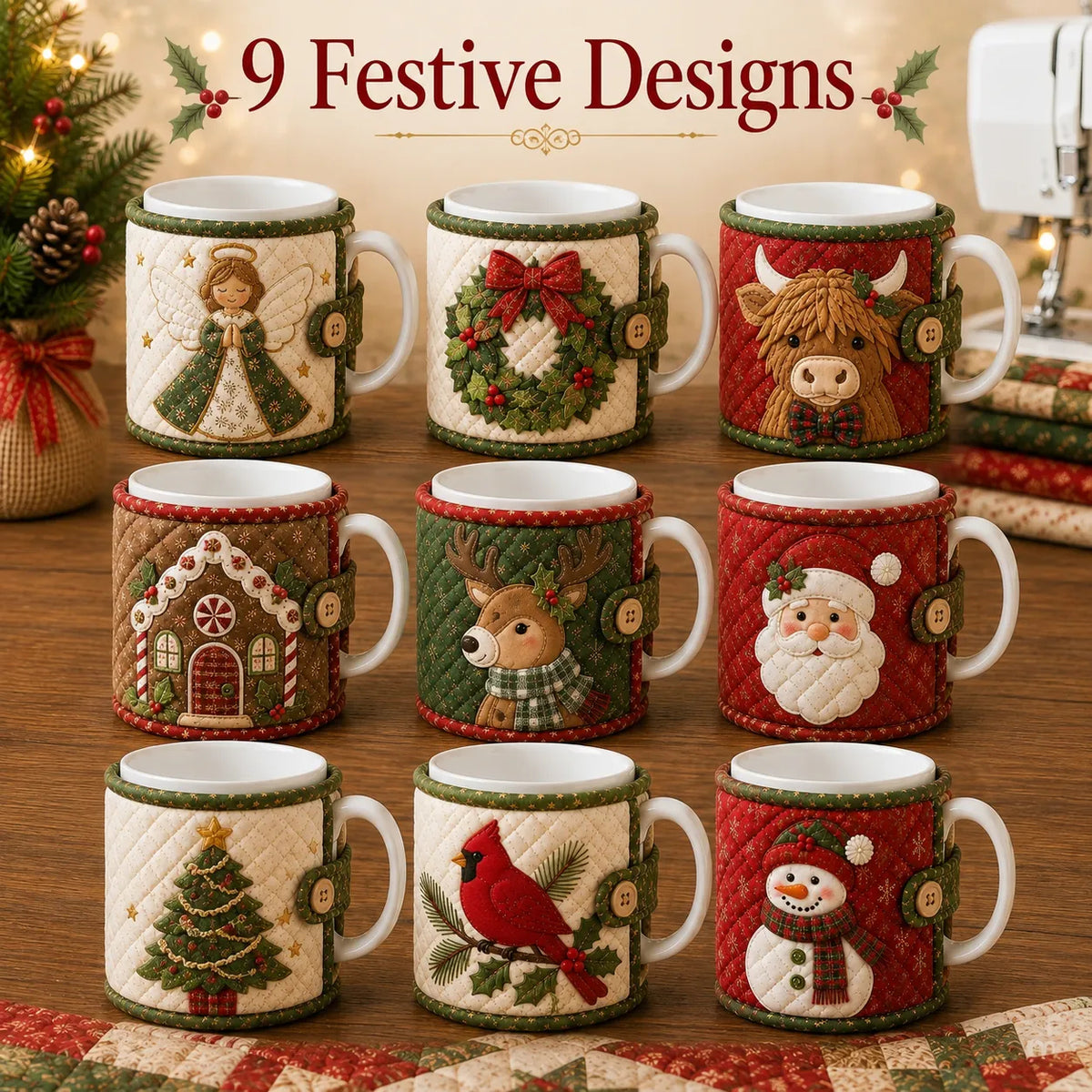 Christmas Quilted Mug Cozy Sewing Kit