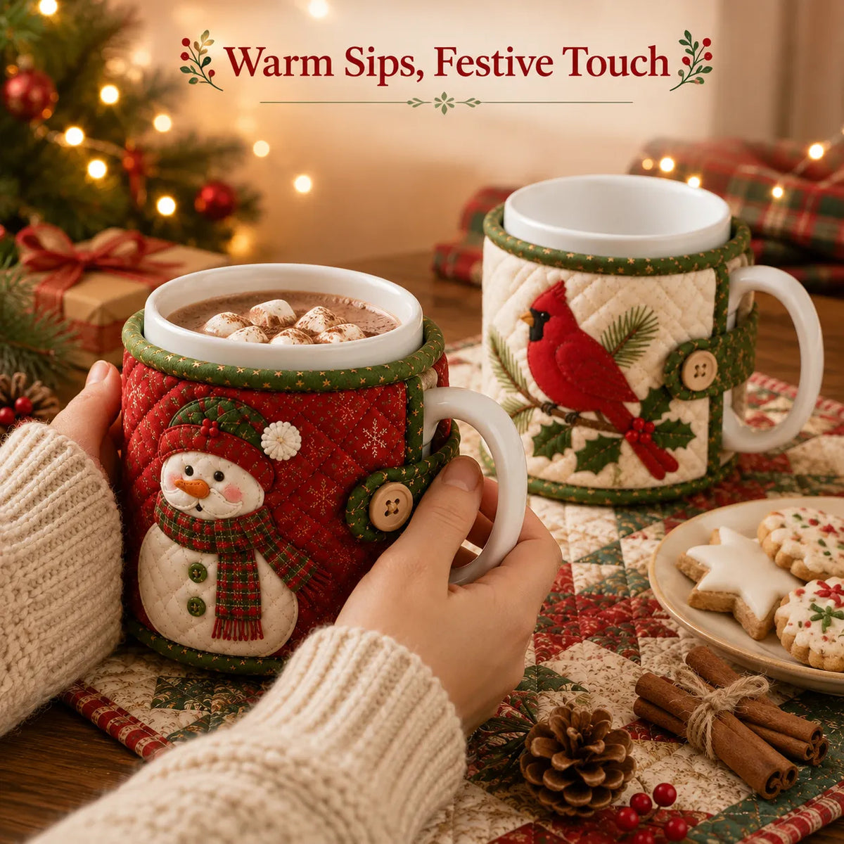 Christmas Quilted Mug Cozy Sewing Kit