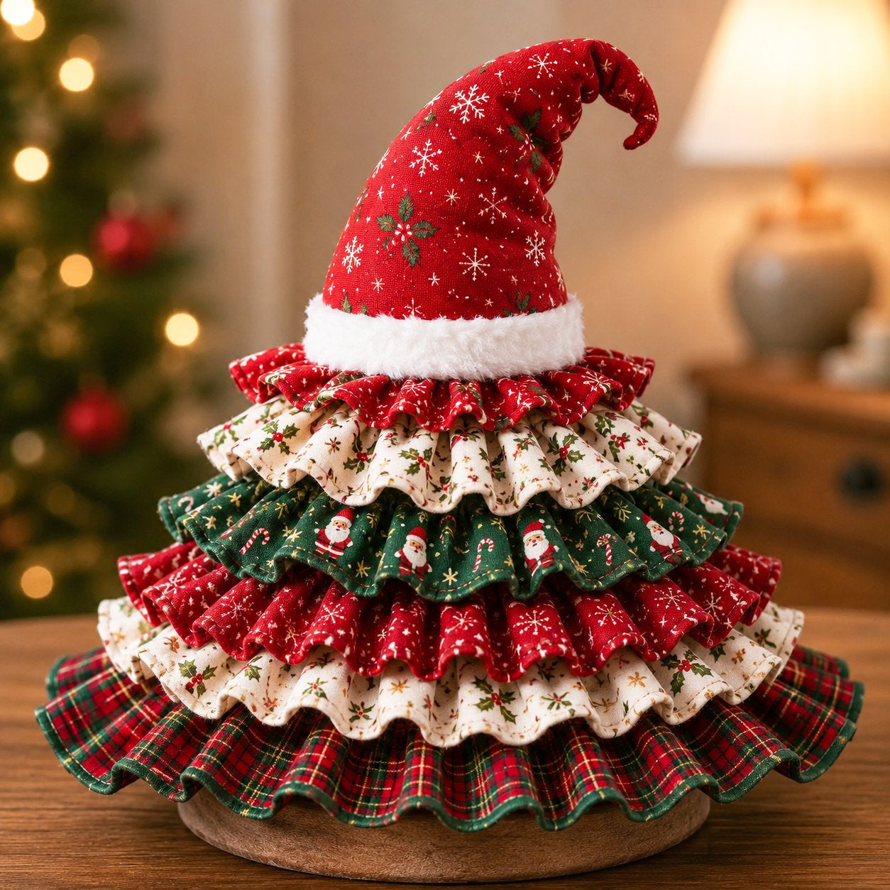Whimsical Ruffle Christmas Tree Decor Collection