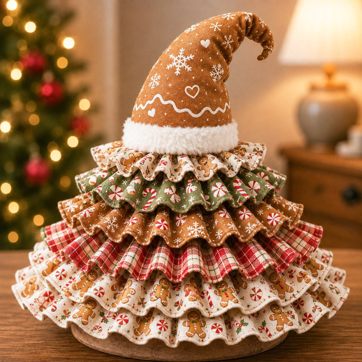 Whimsical Ruffle Christmas Tree Decor Collection