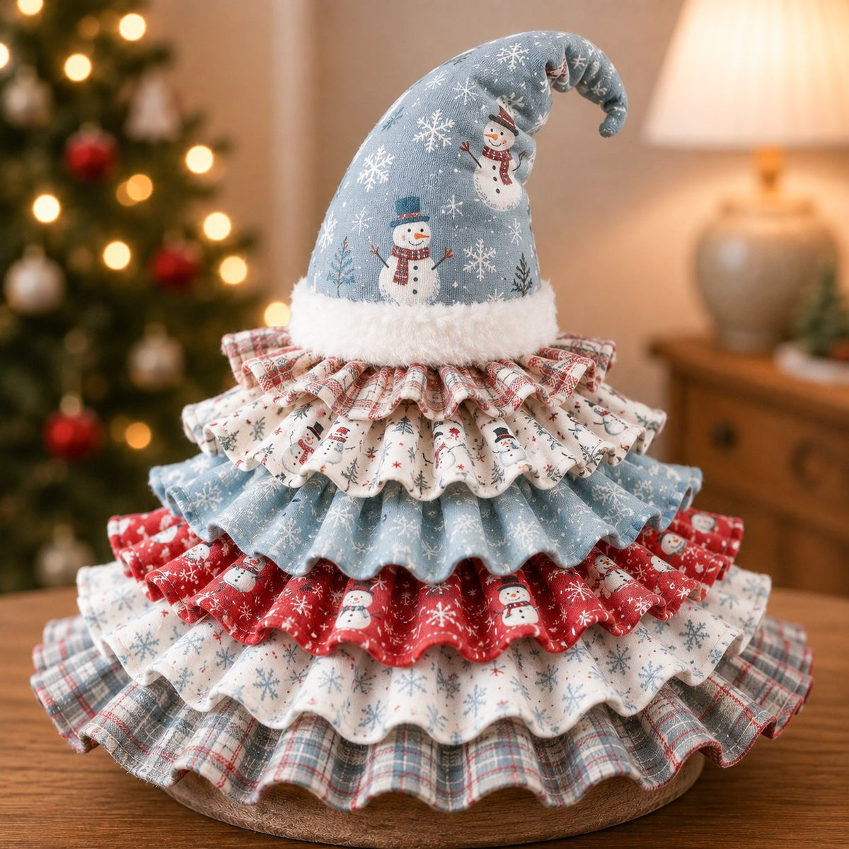 Whimsical Ruffle Christmas Tree Decor Collection