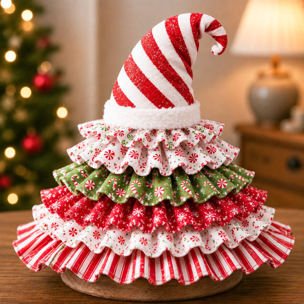 Whimsical Ruffle Christmas Tree Decor Collection