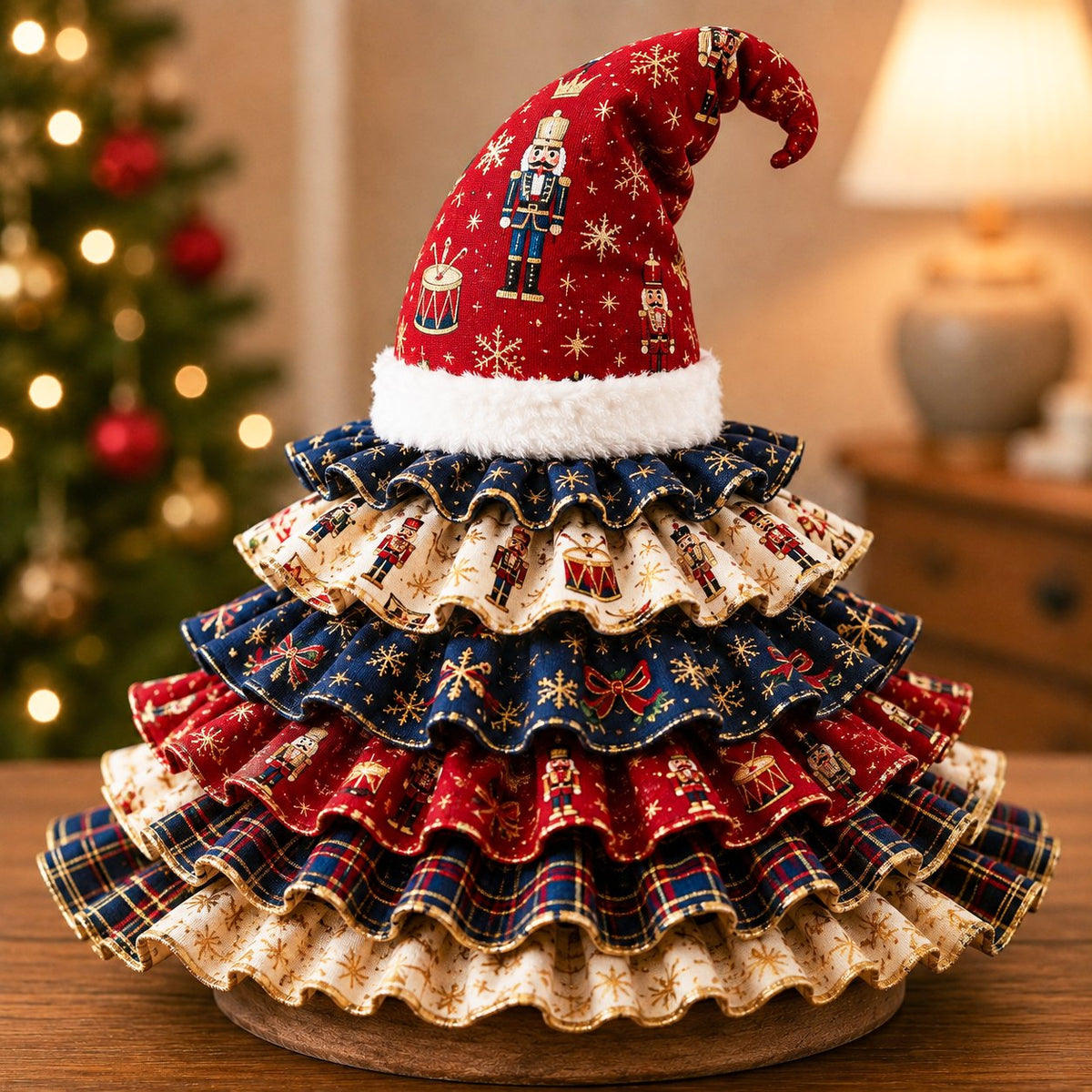 Whimsical Ruffle Christmas Tree Decor Collection
