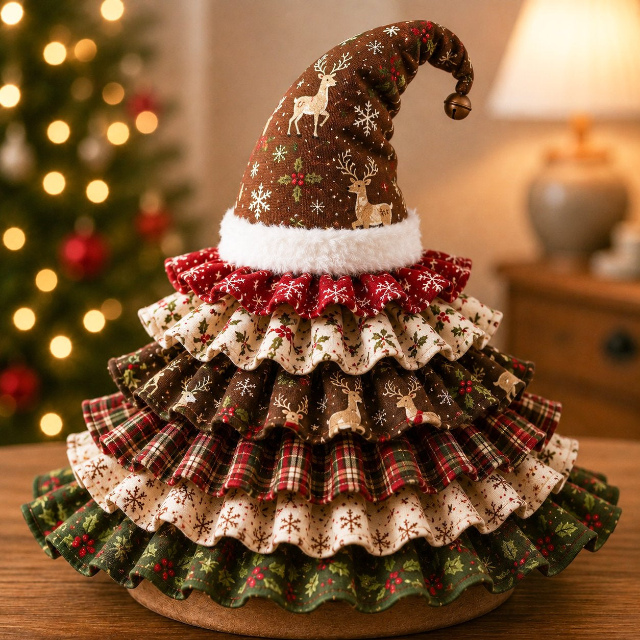 Whimsical Ruffle Christmas Tree Decor Collection