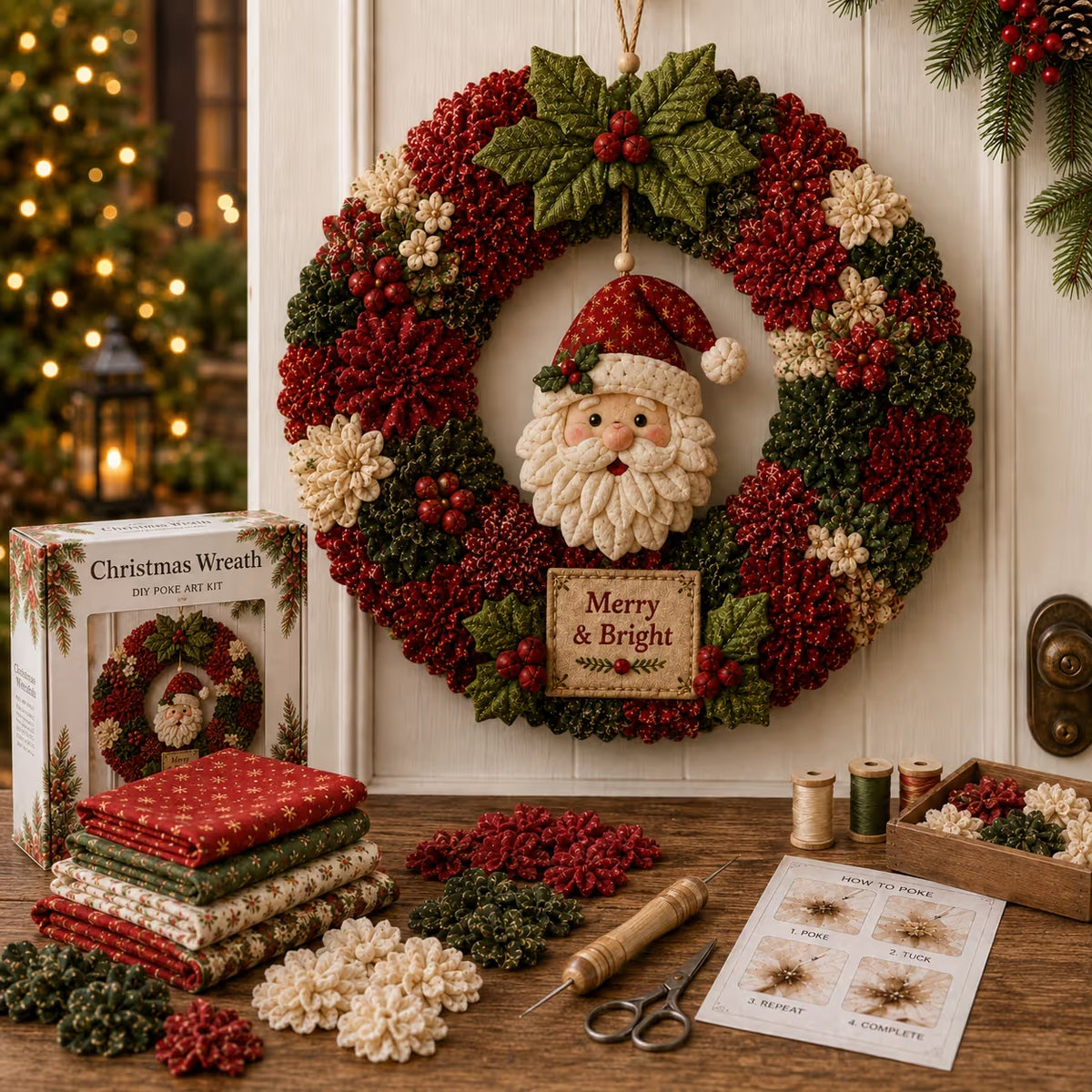 3D Fabric Poke Wreath DIY Kit