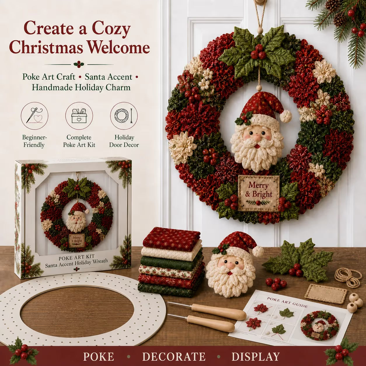 3D Fabric Poke Wreath DIY Kit