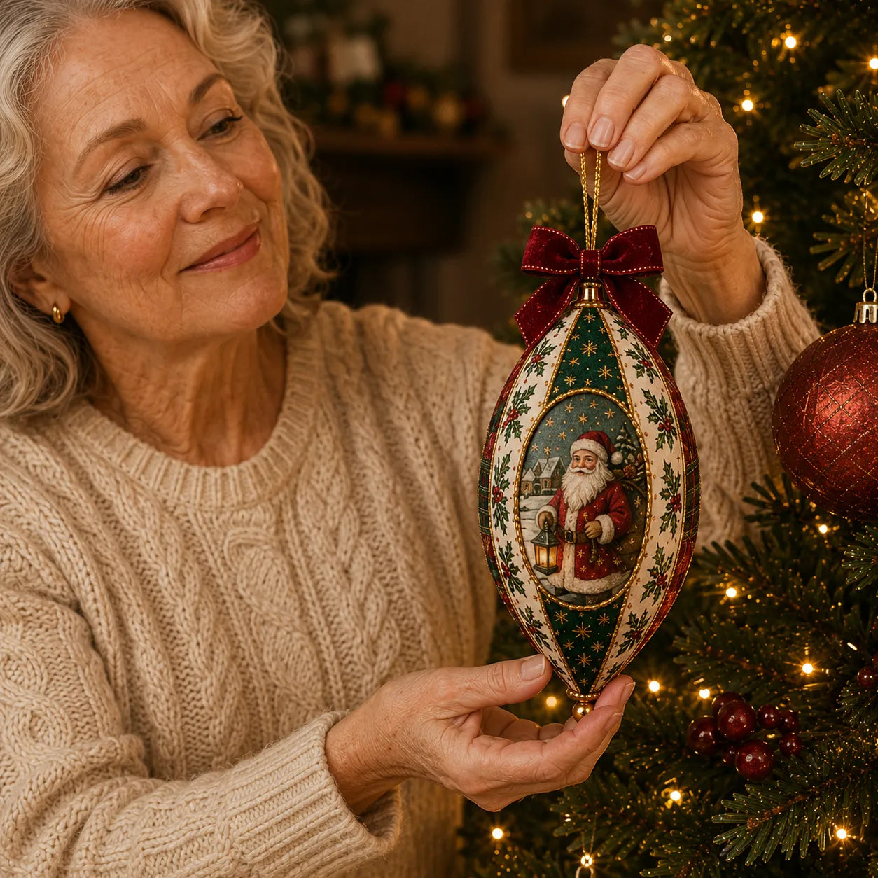Vintage Christmas Fabric Ornament DIY Kit