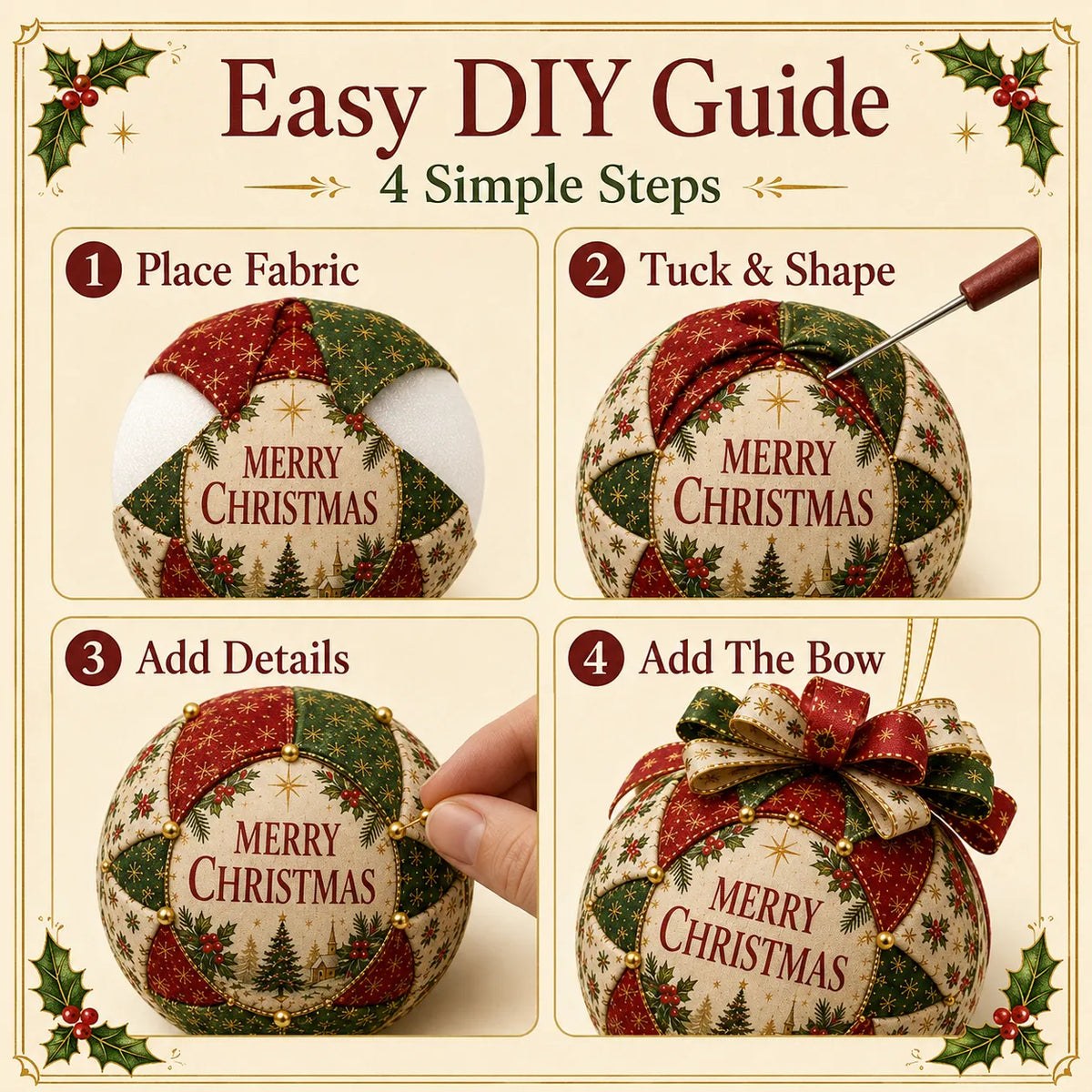 Christmas Blessings Patchwork Ornament DIY Kit