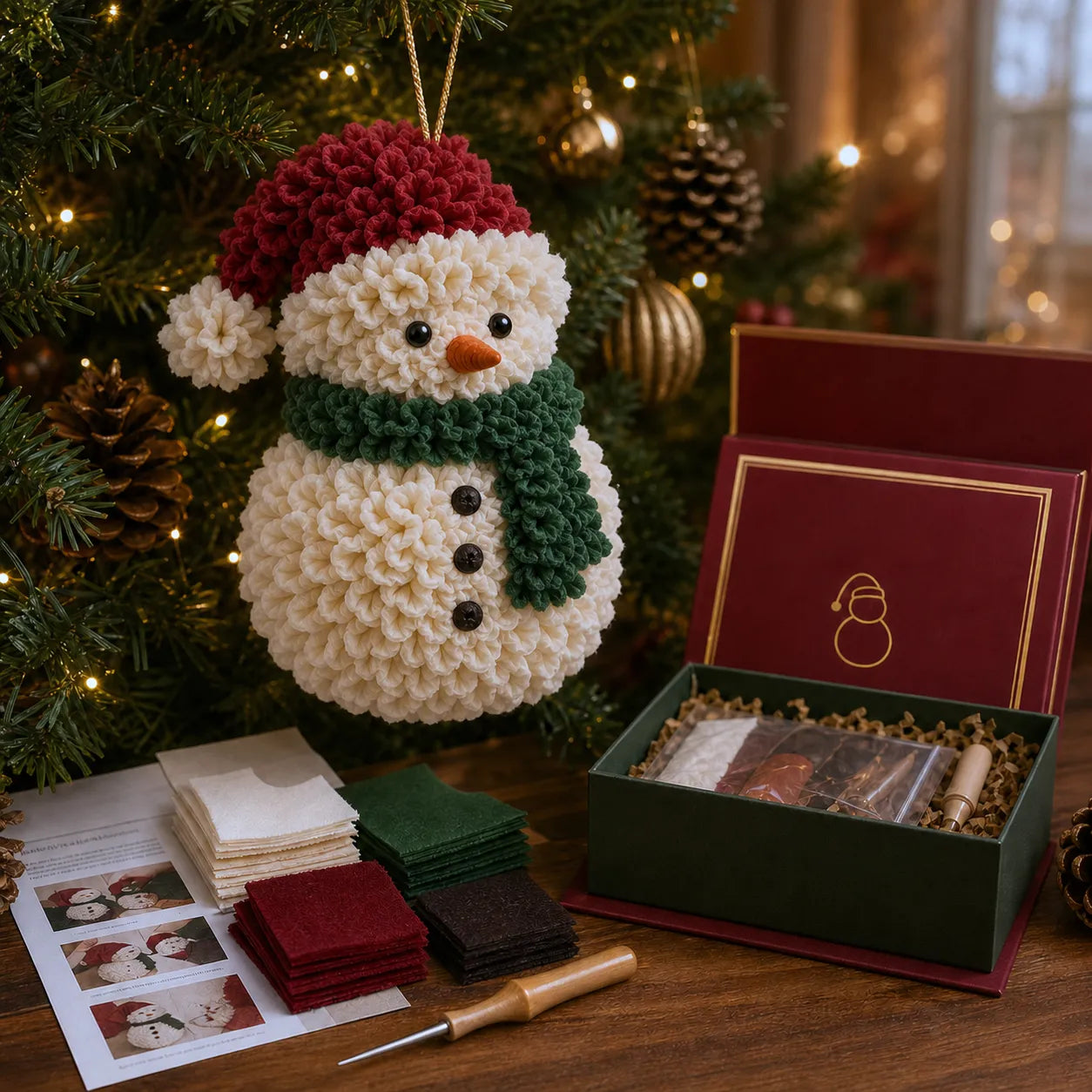 3D Fabric Poke Christmas Ornament Kit