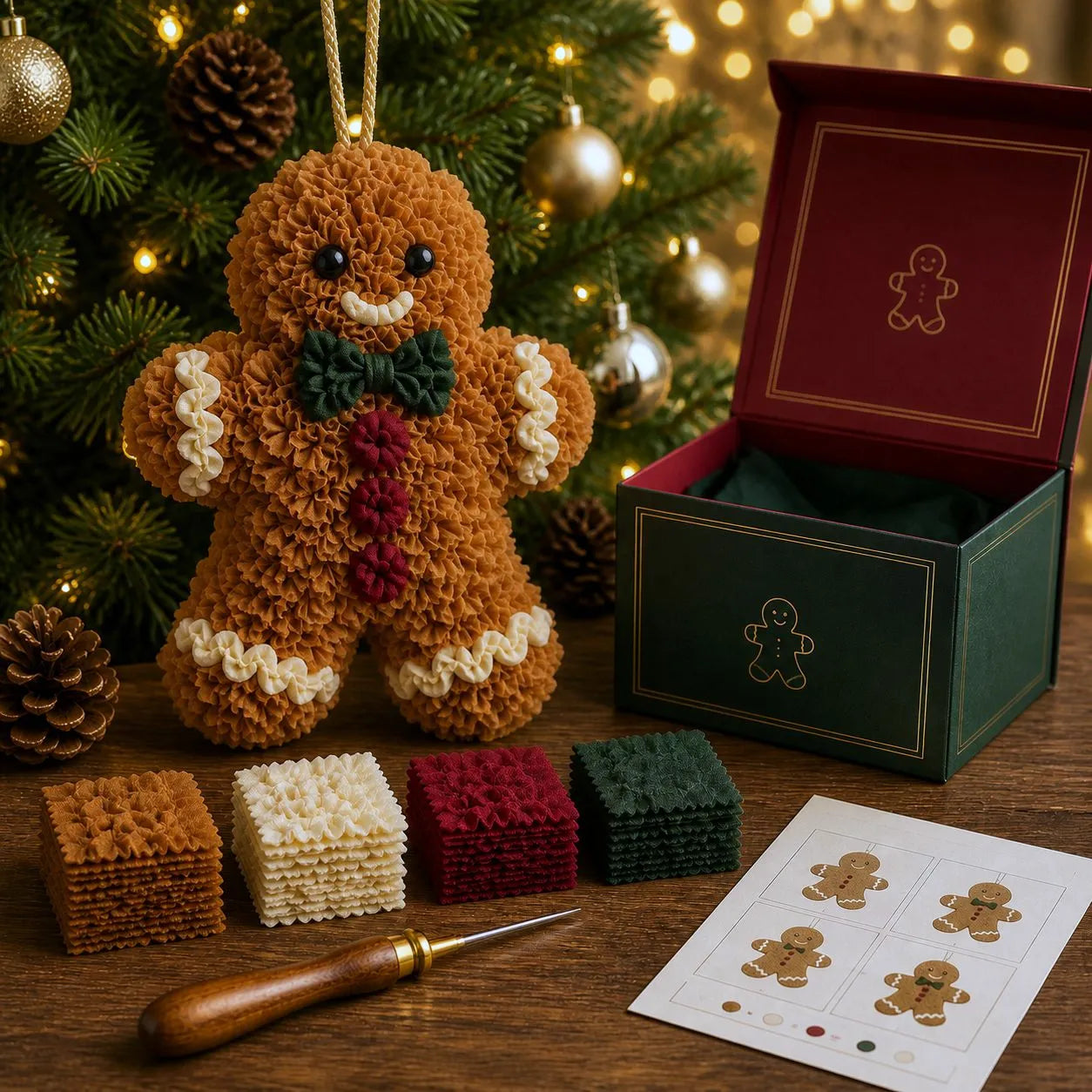 3D Fabric Poke Christmas Ornament Kit