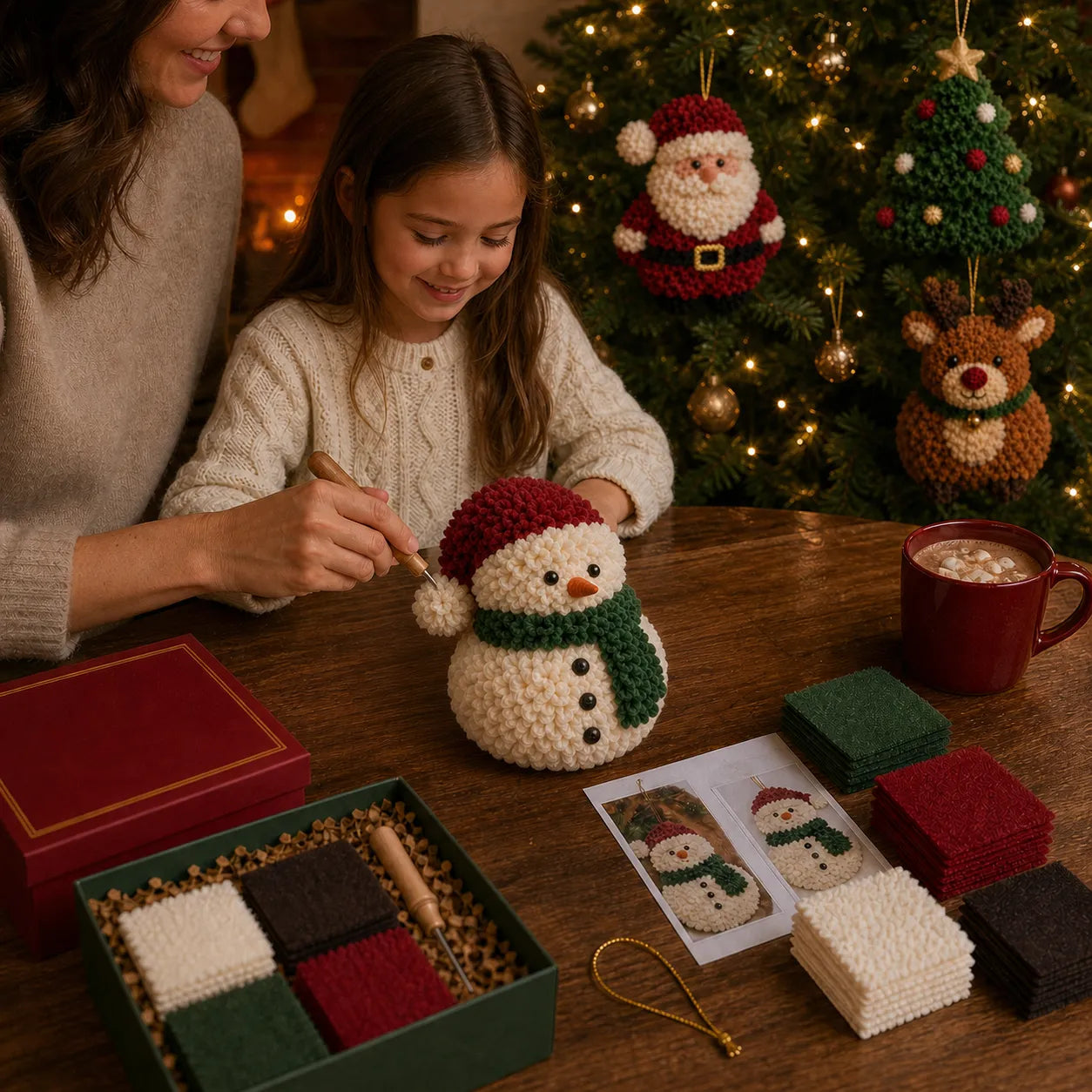 3D Fabric Poke Christmas Ornament Kit