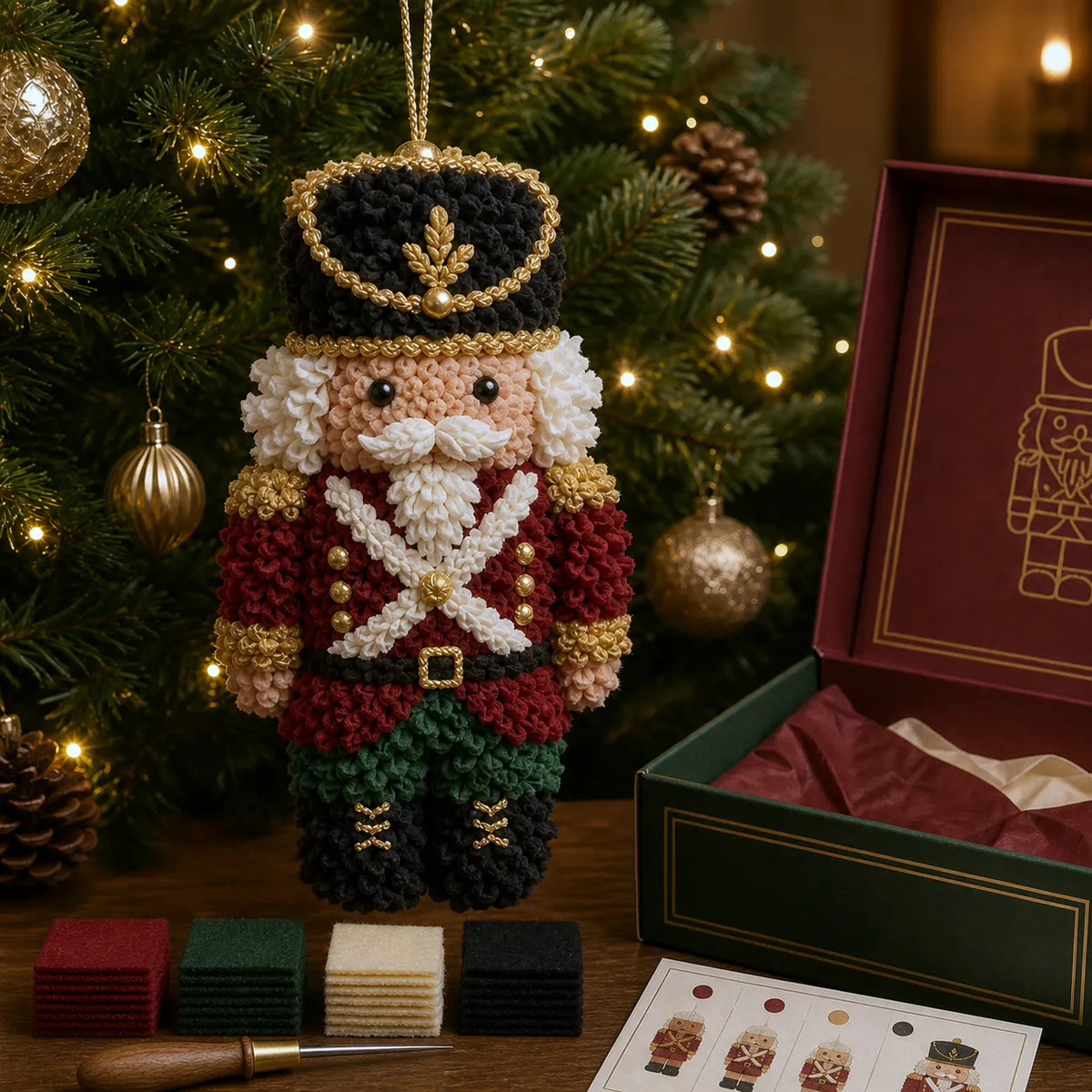 3D Fabric Poke Christmas Ornament Kit
