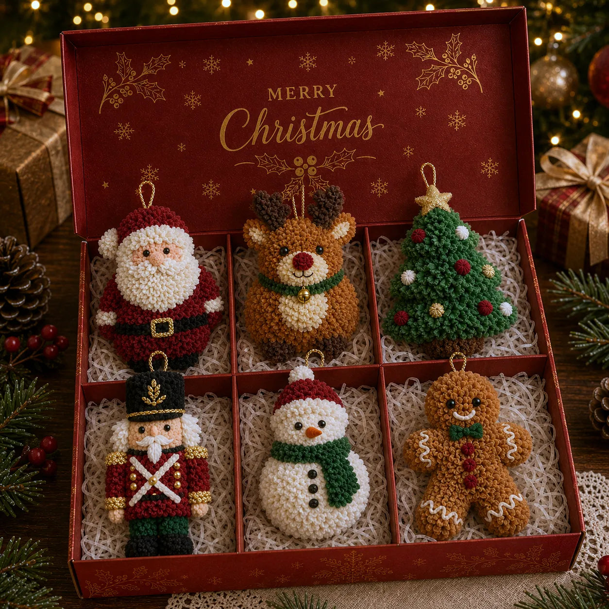 3D Fabric Poke Christmas Ornament Kit