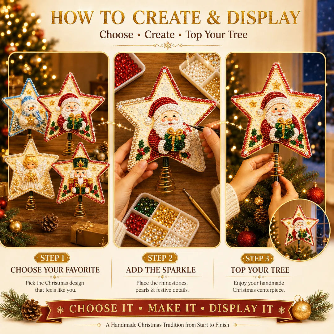 DIY Sparkling Christmas Star Tree Topper Kit