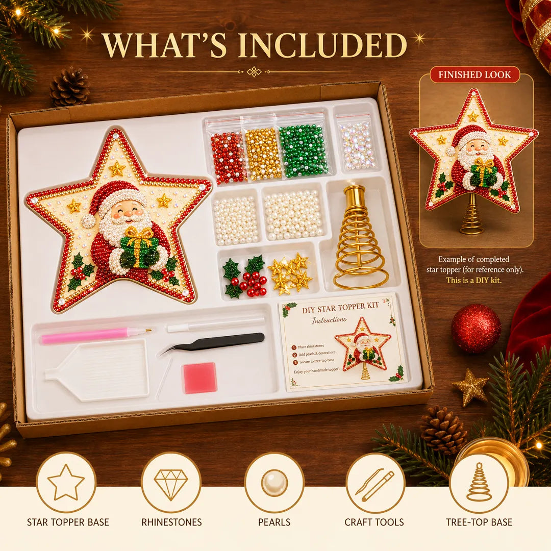 DIY Sparkling Christmas Star Tree Topper Kit
