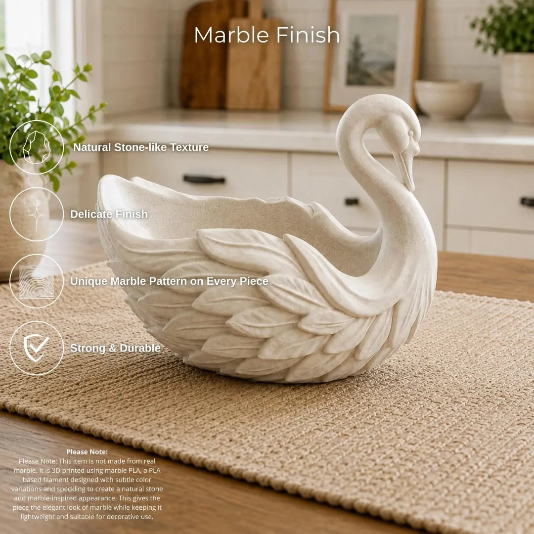 Elegant Swan Decor Storage Bowl