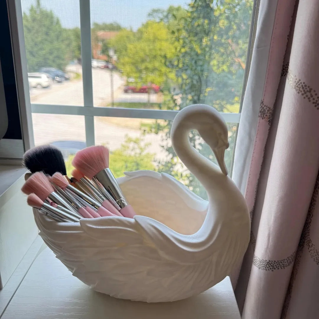 Elegant Swan Decor Storage Bowl