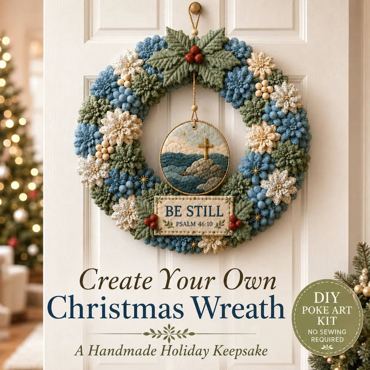 Faith & Scripture Fabric Wreath DIY Kit
