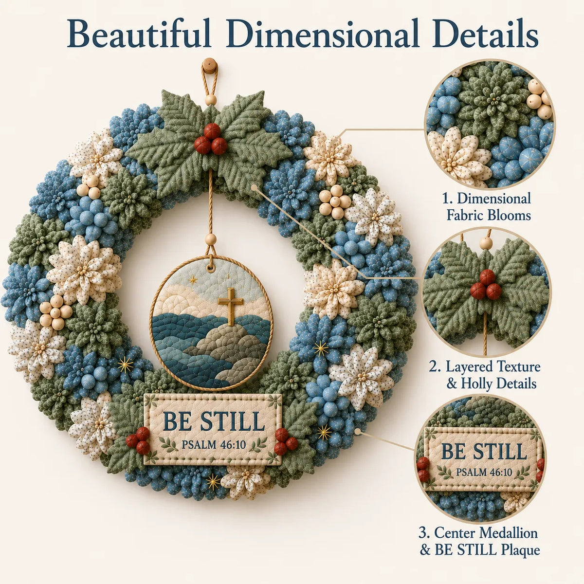 Faith & Scripture Fabric Wreath DIY Kit