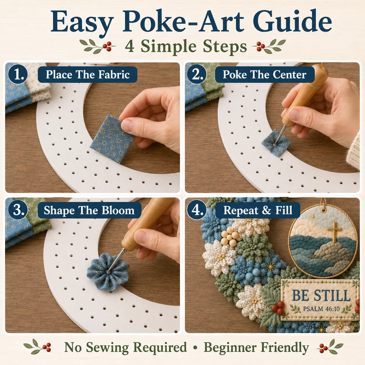 Faith & Scripture Fabric Wreath DIY Kit
