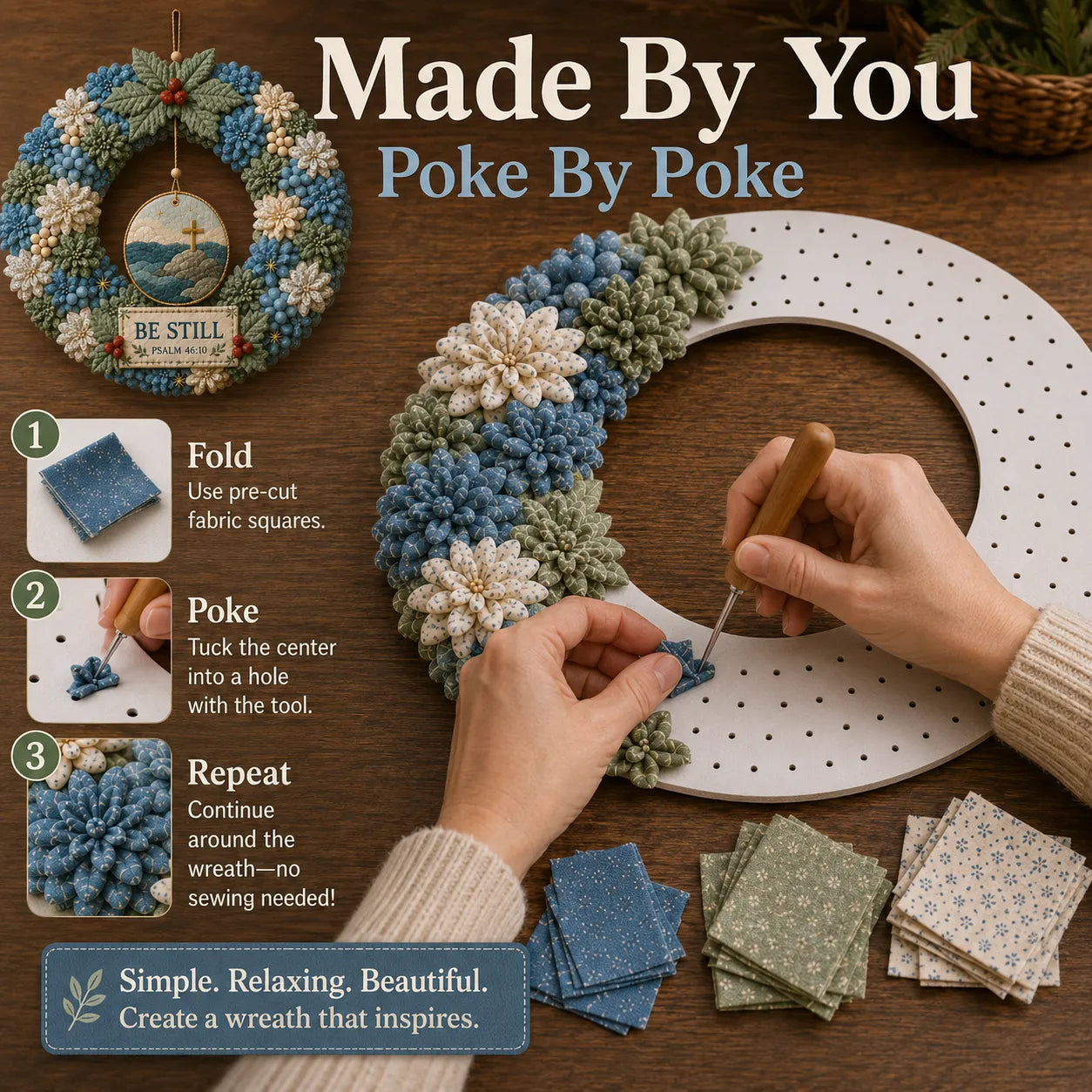 Faith & Scripture Fabric Wreath DIY Kit