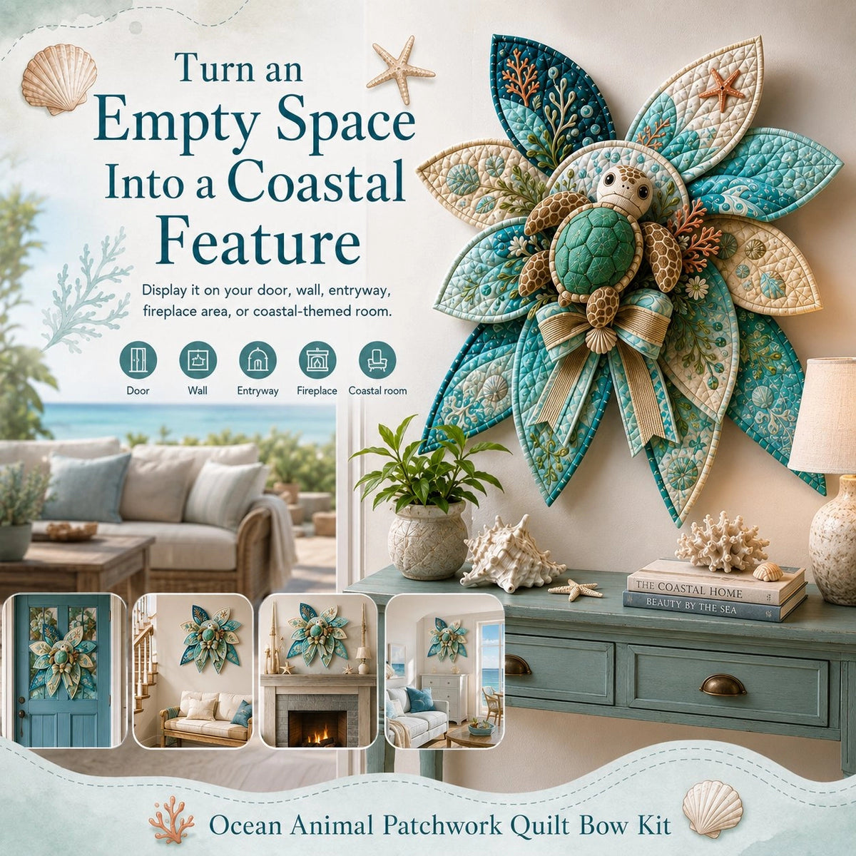 DIY Ocean Animal Quilted Bow Kit