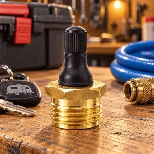 2-Pcs Brass RV Blow Out Plugs with Drain Valve