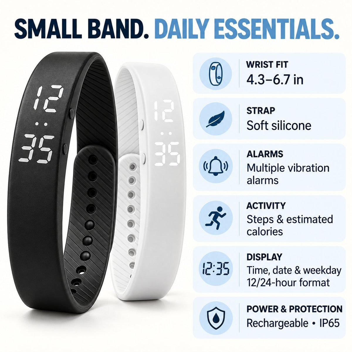 Silent Vibrating Alarm Wristband