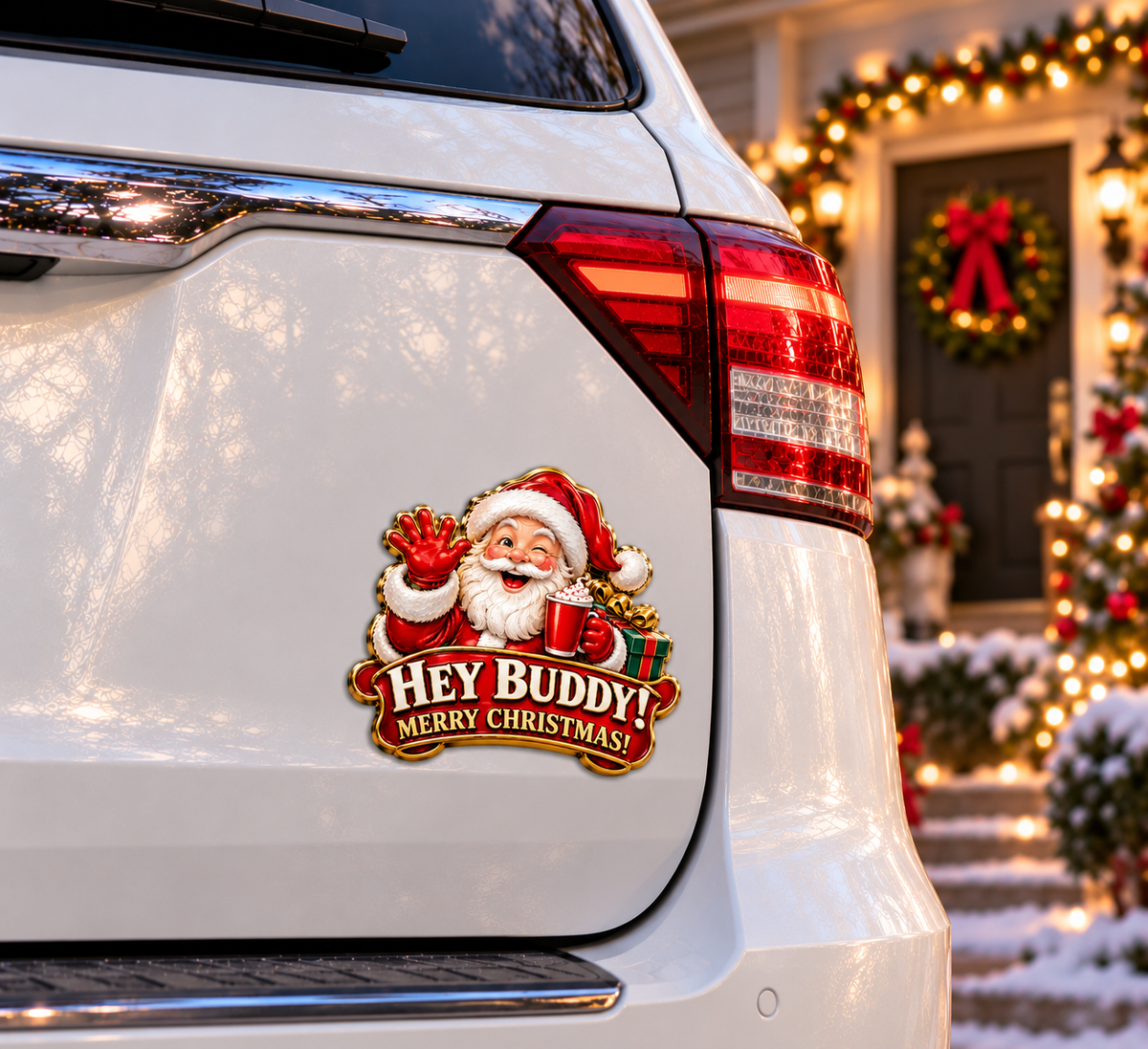Funny Christmas Character Car Emblems