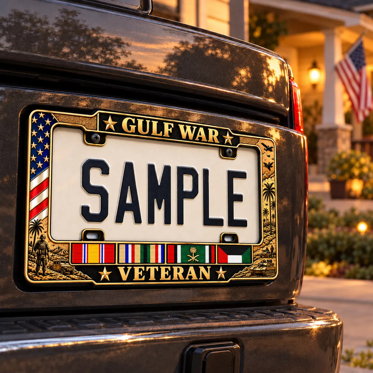 Gulf War Veteran Commemorative License Plate Frame