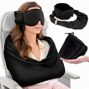 3-in-1 Travel Sleep Support – Blackout Eye Mask & Head Support