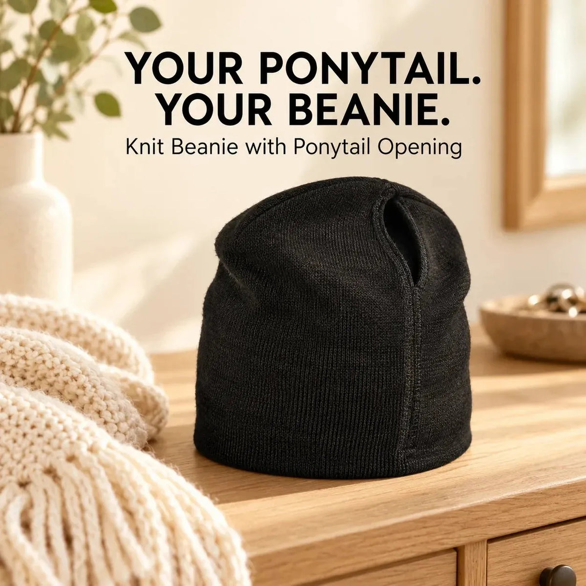 Women's Magnetic Ponytail Beanie