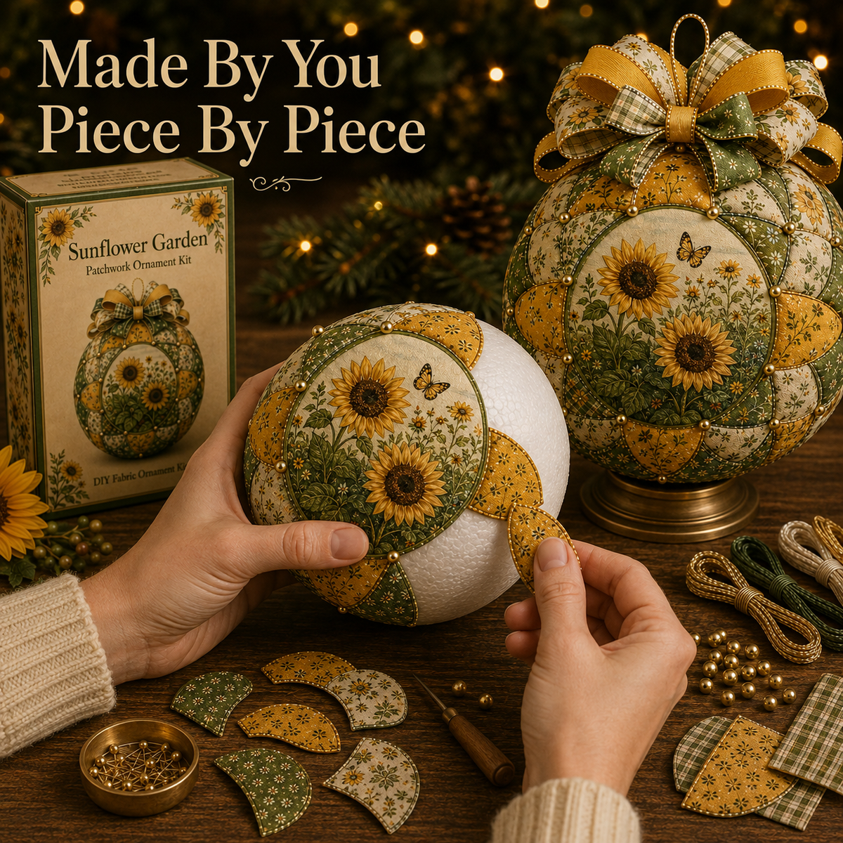 Garden & Birds Patchwork Ornament DIY Kit