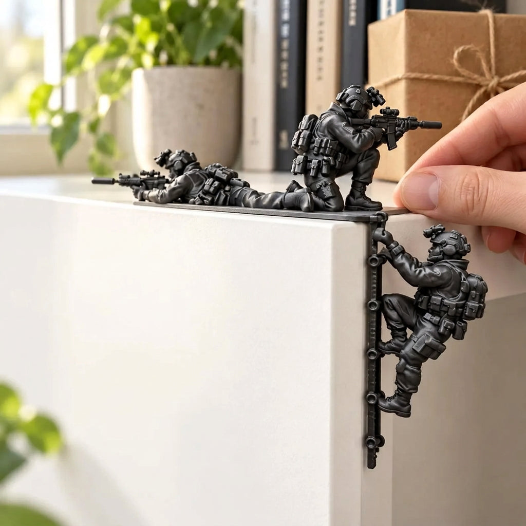 Climbing Special Ops Soldiers Tactical Soldier Monitor Decor